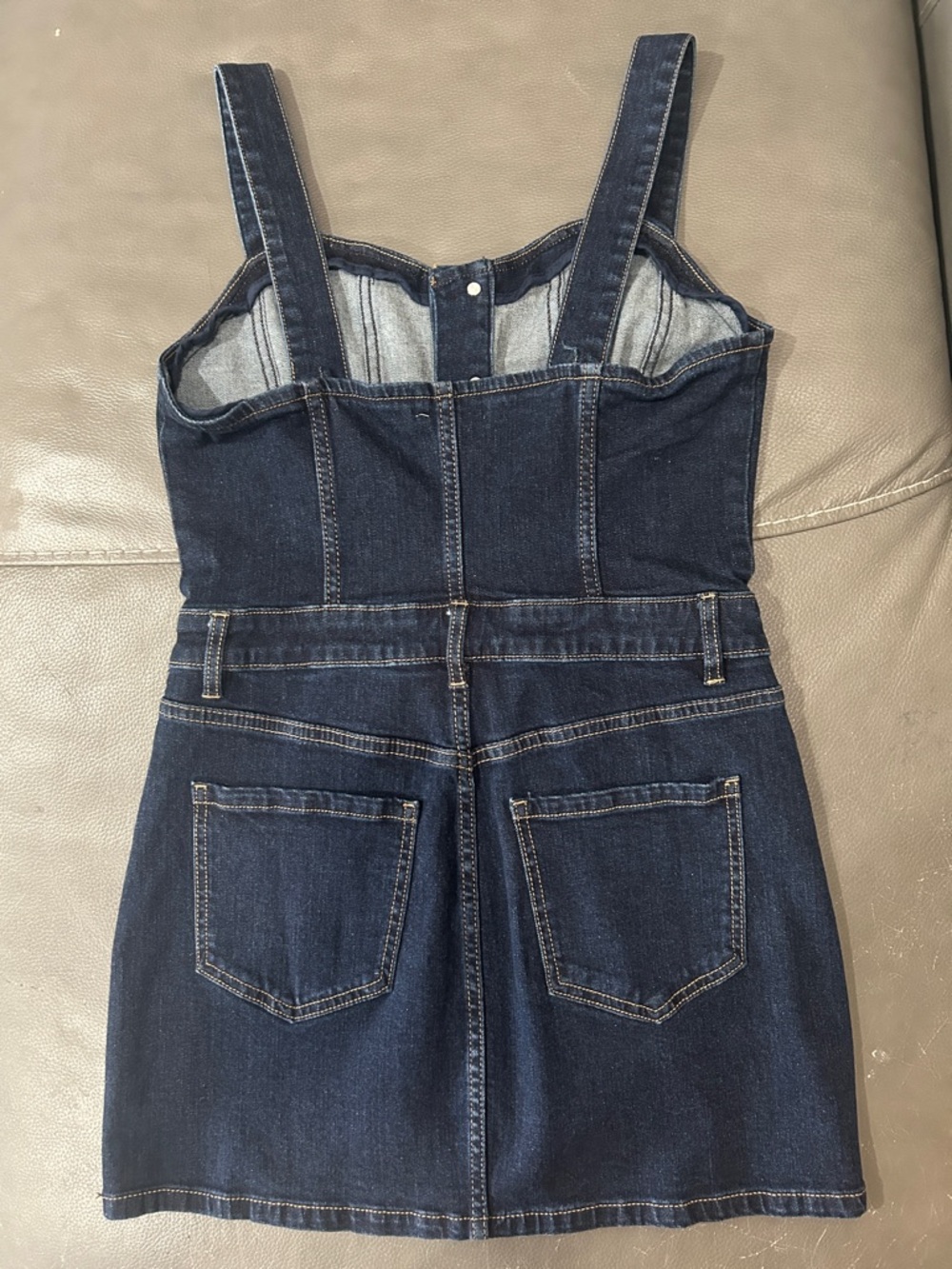 Shyanne Dark Blue Denim Button-Front Women's Denim Jean Dress size S - Picture 6 of 7